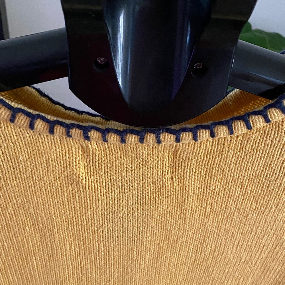 Vintage Yellow Nautical Knit Sweater - Picture 6 of 7